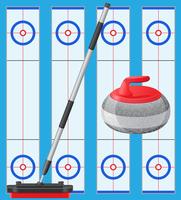 juego de deporte de curling vector