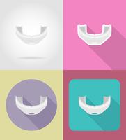 boxing cap flat icons vector illustration