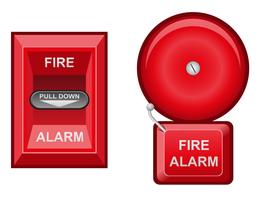 Ilustración de vector de alarma de incendio