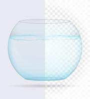 transparent aquarium vector illustration