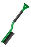 brush with scraper for cleaning car from snow and ice vector illustration