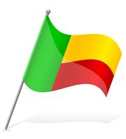 Bandera de Benin ilustración vectorial vector