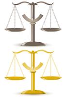 Ilustración de vector de escala de justicia