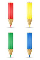 colored pencils for drawing vector illustration