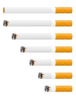 Ilustración de vector de cigarrillo humeante