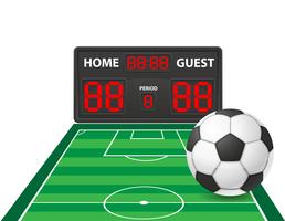 Fútbol fútbol deportes marcador digital vector ilustración