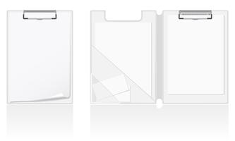 set of white blank folder vector illustration