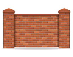 brick fence vector illustration