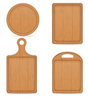 wooden cutting board vector illustration