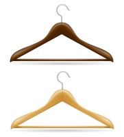 wooden clothes hanger vector illustration