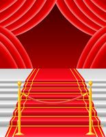 red carpet with turnstile vector illustration