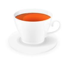 porcelain cup of tea vector illustration