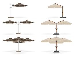 large sun umbrella for bars and cafes on the terrace or the beach vector illustration