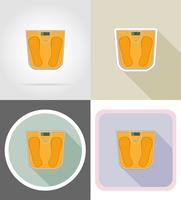 floor scale flat icons vector illustration