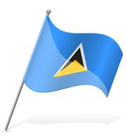 flag of Saint Lucia vector illustration