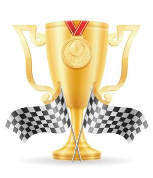 reccing cup winner gold stock vector illustration