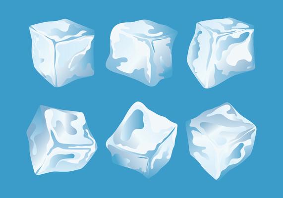 Ice Cube Clipart Set