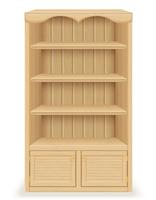 bookcase furniture made of wood vector illustration