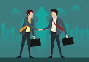 Two Business Man On a Deal vector
