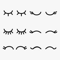 Beautiful Eyelashes Clipart Set	 vector