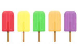 ice cream frozen juice on stick vector illustration