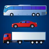 Conjunto de ilustración de vehículo de transporte vector