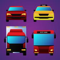 Transportation Vehicle Front View  vector