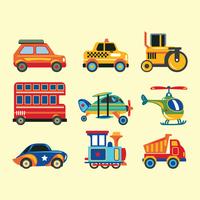 Set of Vehicles vector