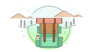 Backpacking Trip Vector