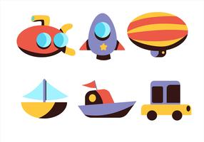 Transportation Clipart Set vector