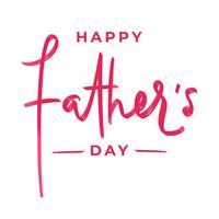 Happy Fathers Day Brush Lettering vector