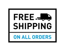 Free shipping. Badge with truck icon.  vector