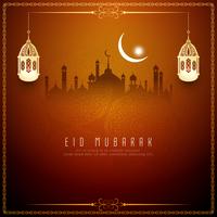 Abstract Eid Mubarak Islamic background design vector