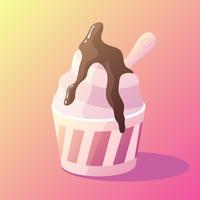 Summer Ice Cream Cup Vector