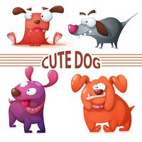 Set color dog. Cute illustration. vector