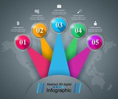 Abstract 3D digital illustration Infographic. vector