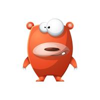 Cute, Funny bear - cartoon characters illustration.  vector