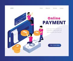 Online Payment Isometric Artwork Concept