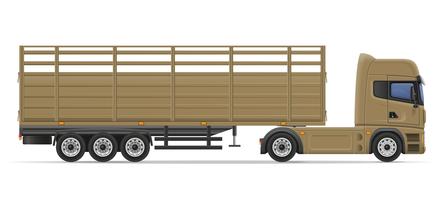 truck semi trailer for transportation of goods vector illustration