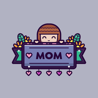 Vector de tipografía de mamá