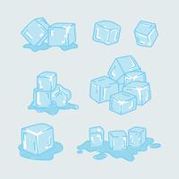 Cubitos de hielo garabateados vector
