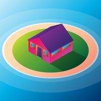 Isolated Isomatic Small House Illustration vector