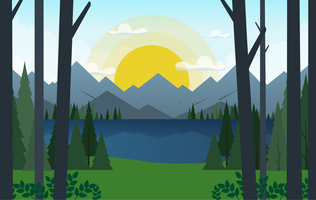 Vector paisaje ilustración