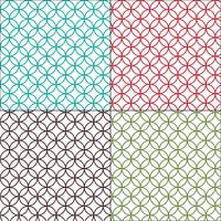 Moroccan outline  interlocking circles tile patterns vector