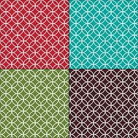 Moroccan interlocking circles tile patterns vector