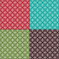 Moroccan interlocking circles tile patterns vector