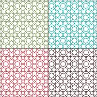 ornate Moroccan outline seamless tile patterns vector