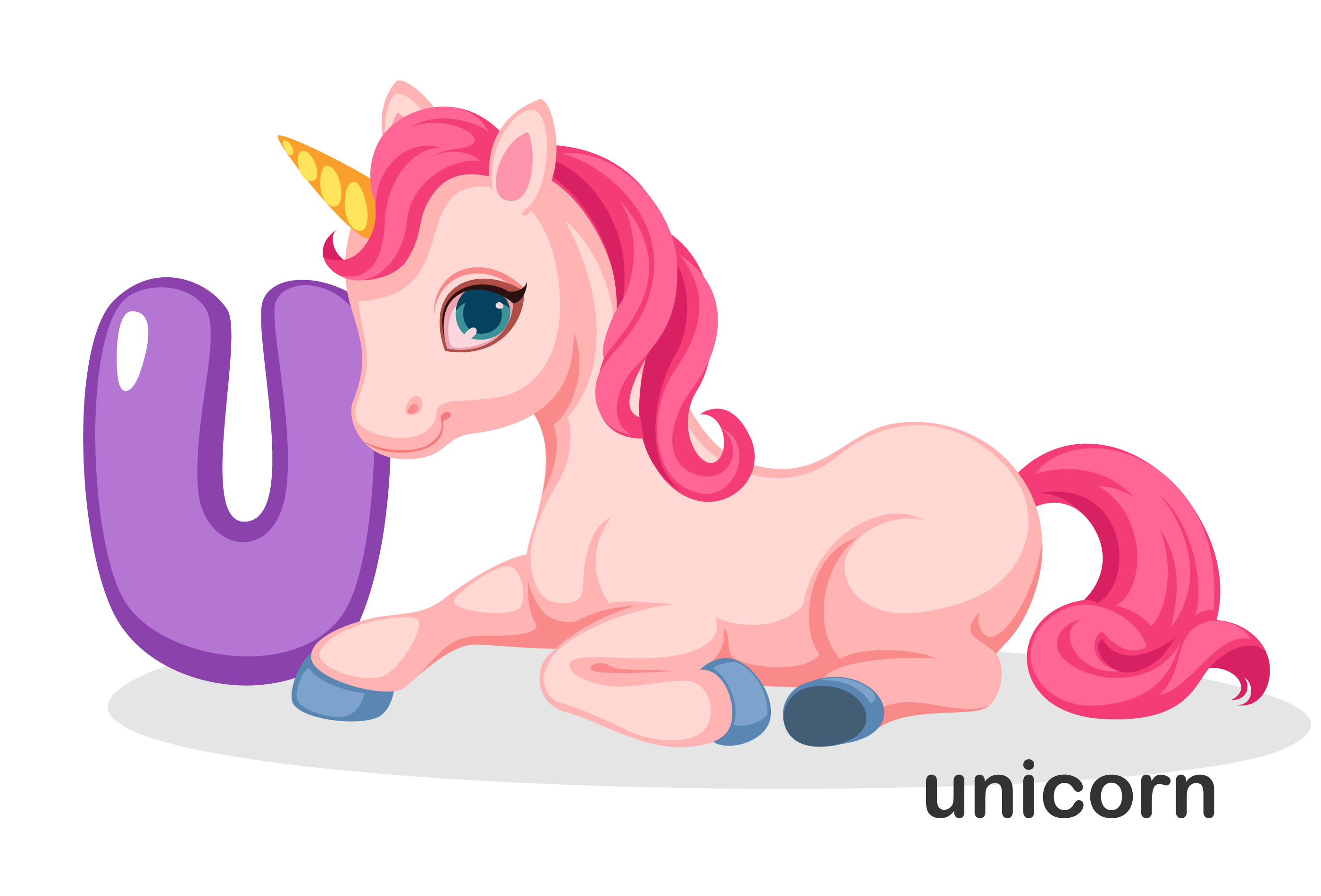 U Para Unicornio Descargar Vectores Gratis Illustrator Graficos