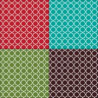 seamless Moroccan tile patterns vector