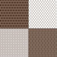 brown Moroccan geometric patterns vector